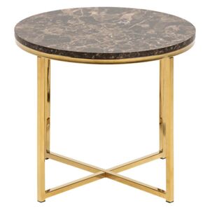 Alisma príručný stolík R50 hnedá / zlatá