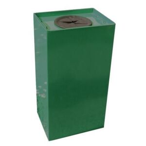 Kovový odpadkový kôš Unobox na triedený odpad, objem 100 l, zelený