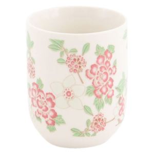 Pohárik na čaj dekor kvety -O 6 * 8 cm