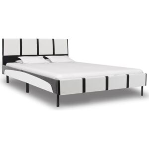 Rám postele čierno -biely umelá koža 120x200 cm