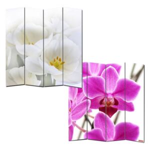 Dizajnový paravan WH orchidei 160x180 cm (4-dielny)