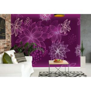 Fototapeta GLIX - Flowers Purple + lepidlo ZADARMO Vliesová tapeta - 208x146 cm