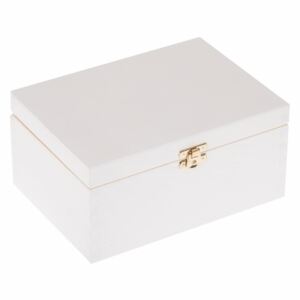 Krabička drevená 22x16x10,5 cm - biela