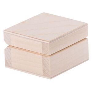 Krabička drevená 6x6x3,8 cm