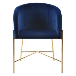 ACTONA Jídelní židle s opěrkou Nelson – modrá