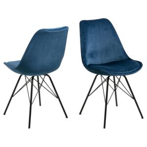 ACTONA Sada 2 ks − Jídelní židle Eris – modrá