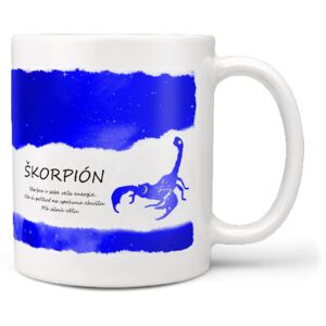 Hrnček Škorpión (23.10. - 22.11.) - modrý