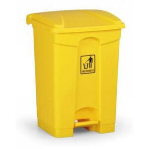 Plastový odpadkový kôš Leo, objem 45 l, žltý