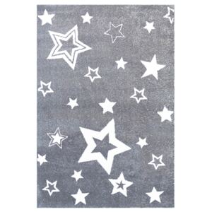 Detský koberec STARLIGHT - sivý/biely 100 x 160 cm