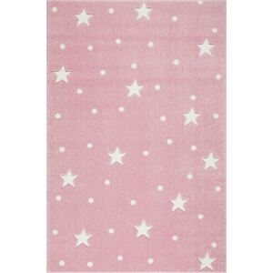 Detský koberec HEAVEN - ružový/biely 120 x 170 cm