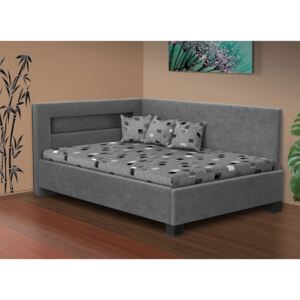 Nabytekmorava Čalúnená posteľ s úložným priestorom Mia Robin 160 matrac: bez matrace, farba čalúnenie: šedá, úložný priestor: s úložným priestorom