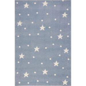 Detský koberec HEAVEN - striebornošedý/biely 100 x 150 cm