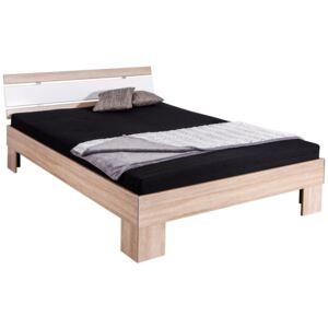 FUTÓNOVÁ POSTEĽ, 140/200 cm, kompozitné drevo, biela, farby dubu Carryhome