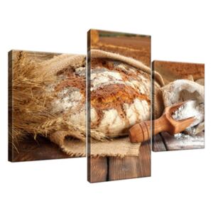 Obraz na plátne Vidiecky domáci chlieb 90x60cm 1356A_3B