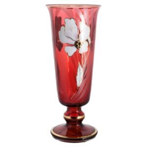 Váza Kvet, farba rubínová, výška 400 mm