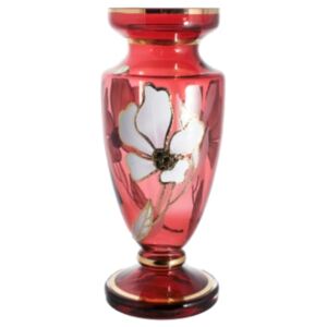 Váza Kvet, farba rubínová, výška 305 mm
