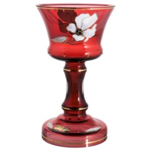 Váza Kvet, farba rubínová, výška 310 mm