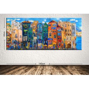 Obraz Tablo Center Colorful Houses, 140 × 60 cm