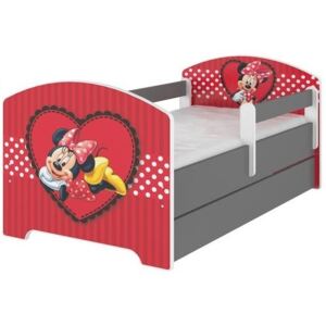 MAXMAX Detská posteľ Disney - zamilovaná MINNIE 140x70 cm