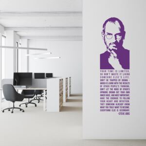 GLIX Steve Jobs - samolepka na zeď Fialová 30 x 100 cm