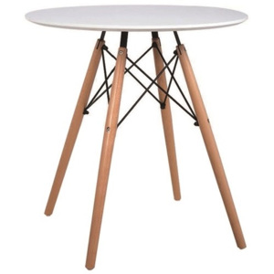 Jedálenský stôl, biela/buk, GAMIN 60 | TEMPO KONDELA