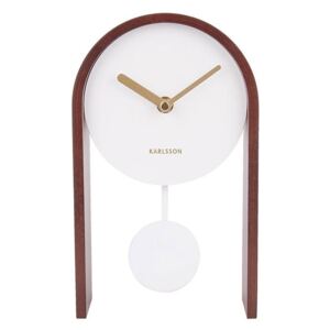 KARLSSON Hnedé stolné hodiny Smart Pendulum