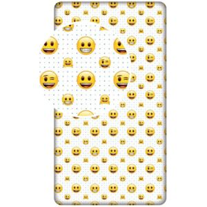 Jerry Fabrics Detské bavlnené prestieradlo Emoji 213, 90 x 200 cm + 25 cm