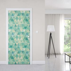GLIX Fototapeta na dvere - Green Modern Geometric Pattern