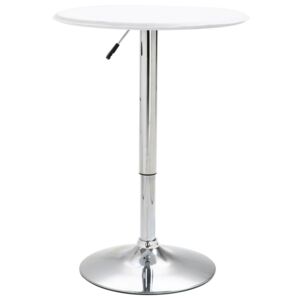 Barový stôl biely Ø60 cm MDF