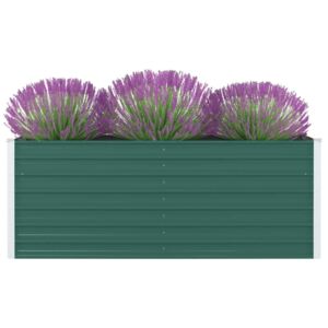 Vyvýšený záhradný kvetináč zelený 160x80x45 cm pozinkovaná oceľ