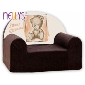 Náhradný poťah na detské kreslo Nellys - Sweet Dreams by Teddy - hnědé