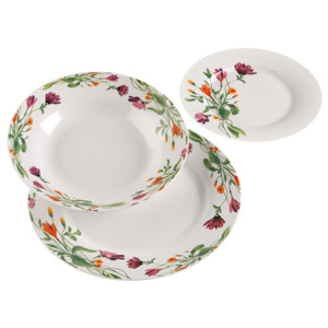 18-dielna sada porcelánových tanierov s dekoratívnym motívom VERSA Florian