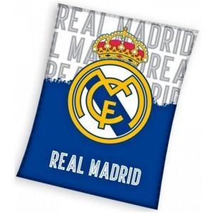 Carbotex · Futbalová deka FC Real Madrid - RMCF - materiál coral fleece - 130 x 160 cm