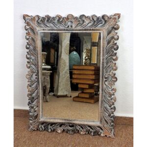 Zrkadlo PRINCESS, hnedá mix, drevo, ručná práca, 80x60 cm
