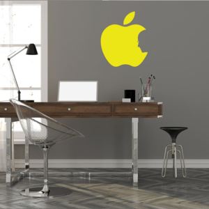 GLIX Apple Jobs - samolepka na stenu Žltá 60x50 cm