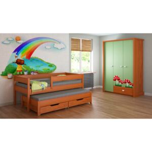 LU Rozkladacia posteľ Junior 180x90 - rôzne farby Farba: Teak