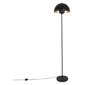 Priemyselná stojaca lampa čierna so zlatom 160 cm - Magnax