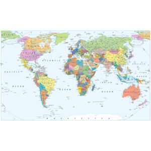 Plagát, Obraz - World Map - Political, (91.5 x 61 cm)