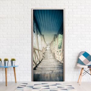 Fototapeta na dvere - Wooden Vintage Stairway 90x210 cm