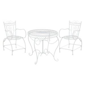 Súprava kovových stoličiek a stola Sheela (SET 2+1) Farba Biela
