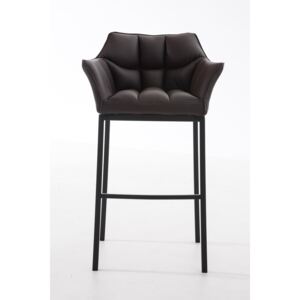 Barová stolička Damas B4 ~ koženka, čierny rám Farba Hnedá