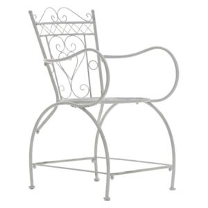 Kovová stolička GS11174935 s područkami Farba Biela antik