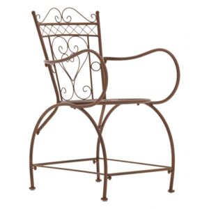 Kovová stolička GS11174935 s područkami Farba Hnedá antik