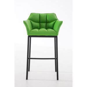 Barová stolička Damas B4 ~ koženka, čierny rám Farba Zelená