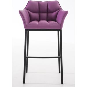 Barová stolička Damas B4 ~ koženka, čierny rám Farba Fialová