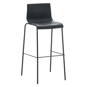 Barová stolička Hoover ~ plast, kovové nohy čierne Farba Čierna
