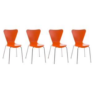 Stolička Calisto (SET 4 ks) Farba Oranžová