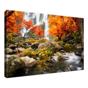 Obraz na plátne Jesenný vodopád 30x20cm 2335A_1T