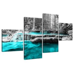 Obraz na plátne Modrý vodopád v džungli 160x90cm 2535A_4Q