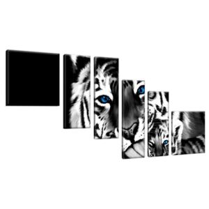 Obraz na plátne Tigre ako maľované 220x100cm 2573A_6D
